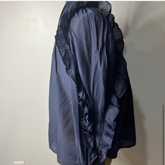 Zadig & Voltaire Timmy Tomboy Deluxe Shirt Tunic Top Ruffle Lace Size Small - Picture 4 of 9